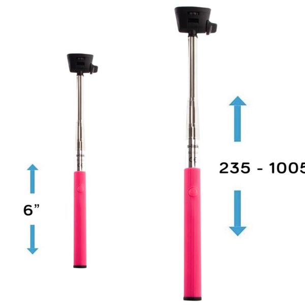 S-link SL-S35 Bluetooth Pembe Selfie Çekim Çubuğu