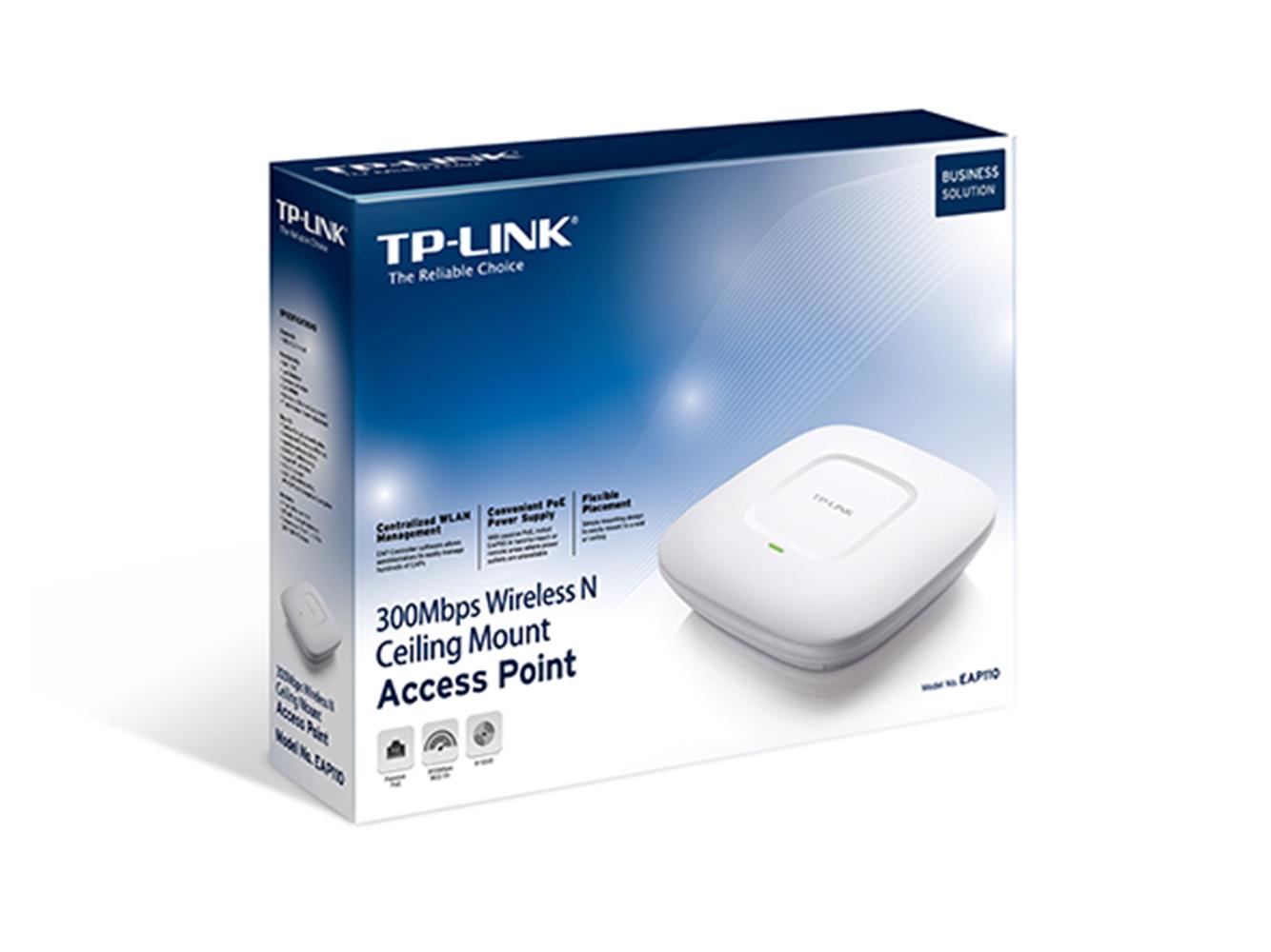 56946 Omada Tp-Link EAP110 Tavan Tipi 300 Mbps Kablosuz Access Point - Görsel 1
