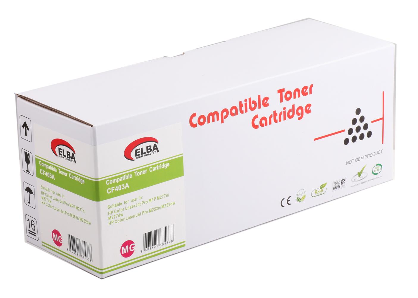 60629 Basic Hp CF403A Kırmızı Muadil Toner 201A M227-M252 - Görsel 1