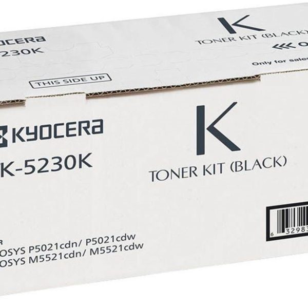 Kyocera TK-5230K Black Siyah Orjinal Fotokopi Toneri Ecosys M5521cdn-5521cdw P5021cdn-5021cdw 2.600