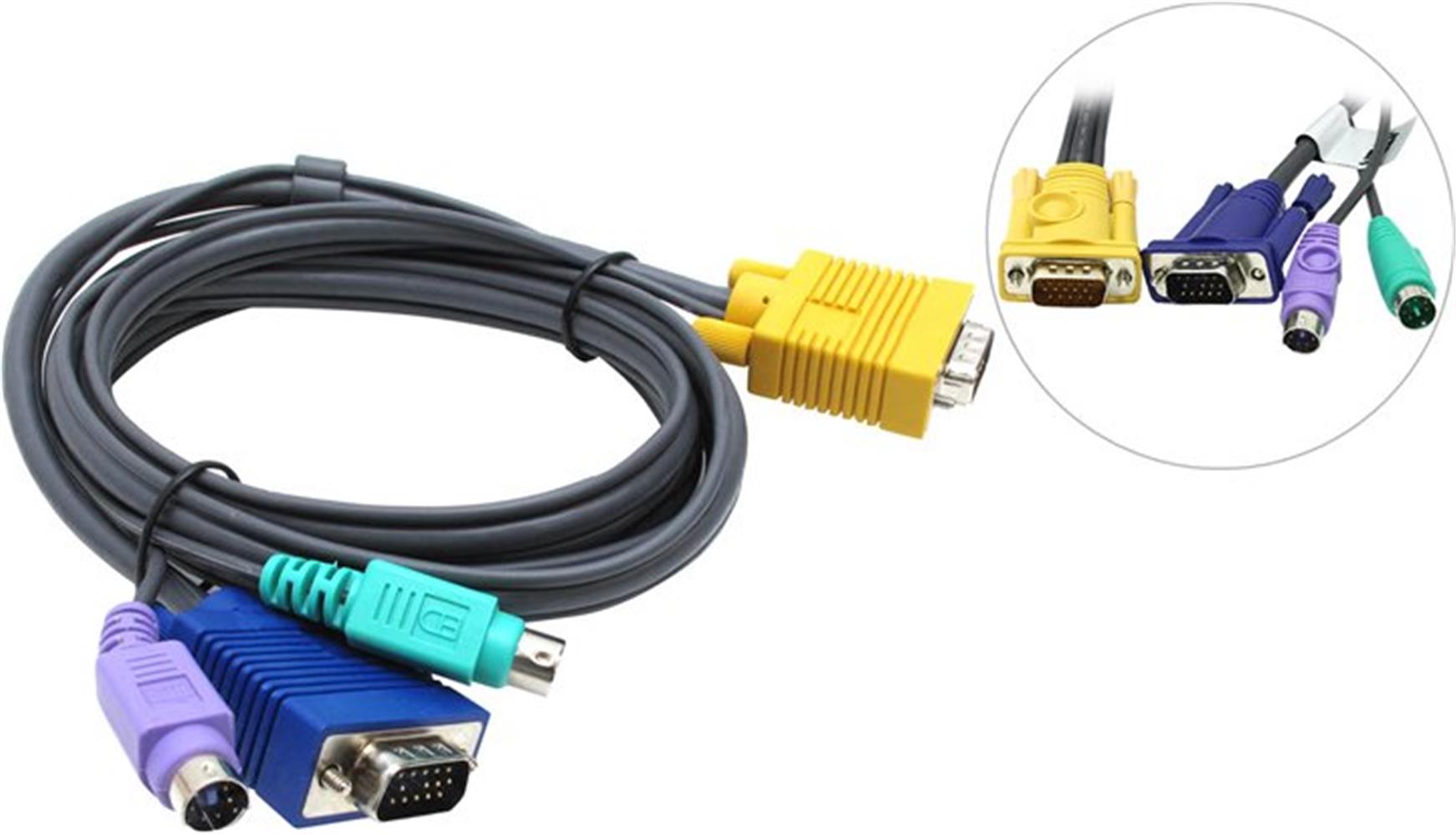 73482 Aten 2L-5202P PS-2 Kvm Cable (1,8m) - Görsel 1
