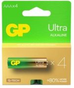 GP G-Tech LR03 AAA Boy Ultra Alkalin İnce Kalem Pil 4'lü Paket GP24AUMB-U4 - Görsel 2