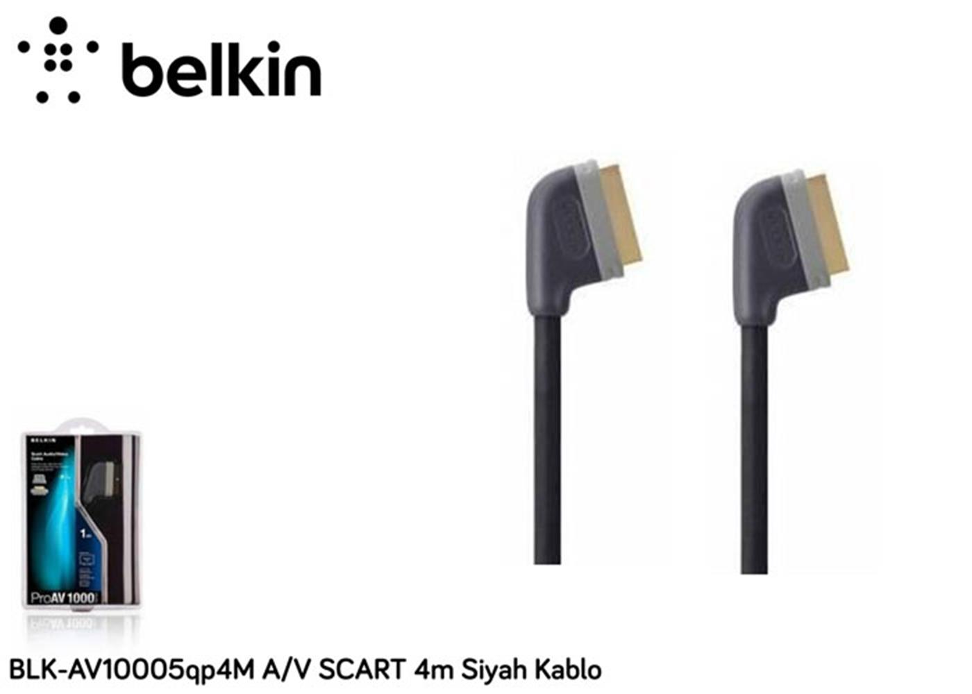79012 Belkin BLK-AV10005Q4M 4-V Scart 4m Siyah Kablo - Görsel 1