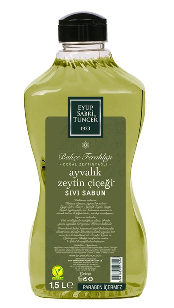 79094 Eyüp Sabri Tuncer 1,5lt Ayvalık Zeytin Çiçeği Sıvı Sabun Doğal Zeytinyağlı - Görsel 1