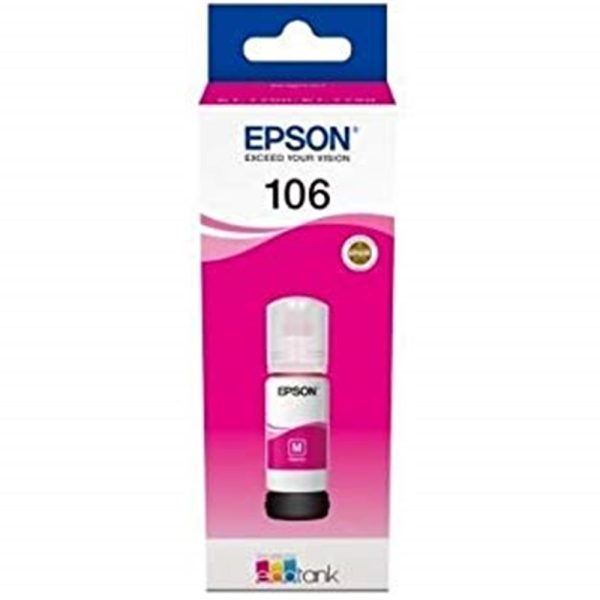 Epson 106 Magenta Kırmızı Şişe Mürekkep T00R340 L7160-7180