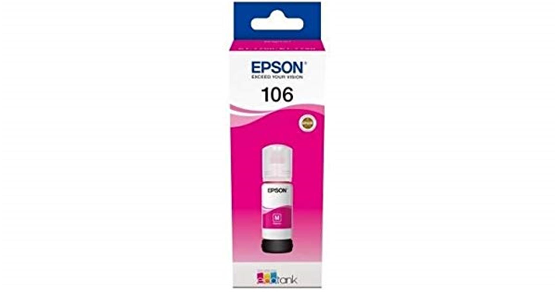 80440 Epson 106 Magenta Kırmızı Şişe Mürekkep T00R340 L7160-7180 - Görsel 1