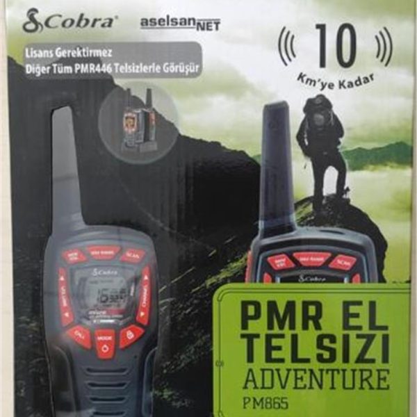 Aselsan PM-865 Pmr El Telsizi 2li Paket 8 Kanal+121 Alt Kanal  8 Km
