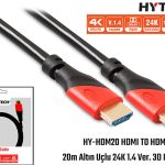 Hytech HY-HDM20 Hdmi To Hdmi 20m Altın Uçlu 24k 1.4 Ver 3d Kablosu