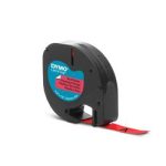 DYMO S0721630 LetraTag Plastik Şerit ( 12 mm X 4 mt ) , Kırmızı (59424) 91203 - Görsel 2