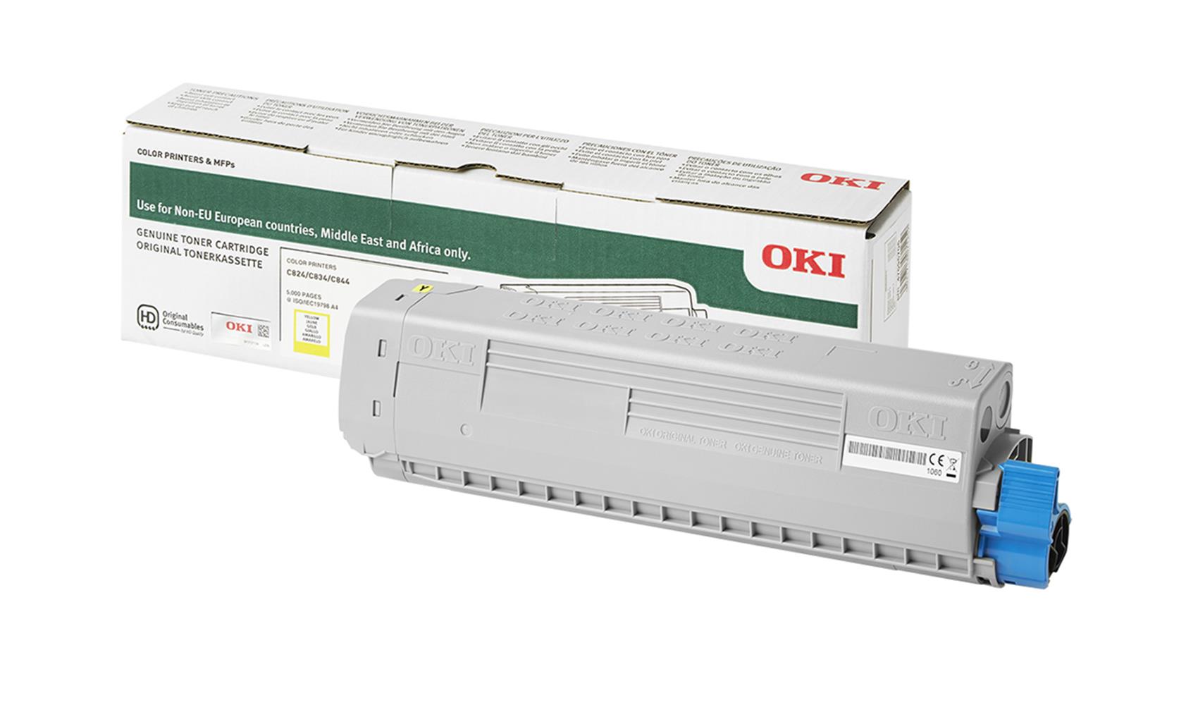 89216 OKI 47095701 TONER-Y-C824-C834-C844-5K SARI TONER 5000 SAYFA - Görsel 1