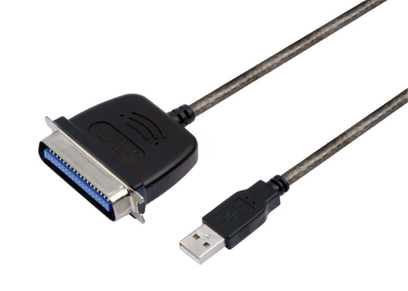 90879 S-link Swapp SW-U614 Siyah USB to Parallel (CN36M) Kablo - Görsel 1