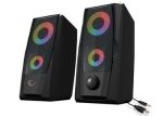 Rampage RMS-X9 2.0 RGB Işıklı Multimedia 5V 30dB Gaming Oyuncu Speaker - Görsel 2