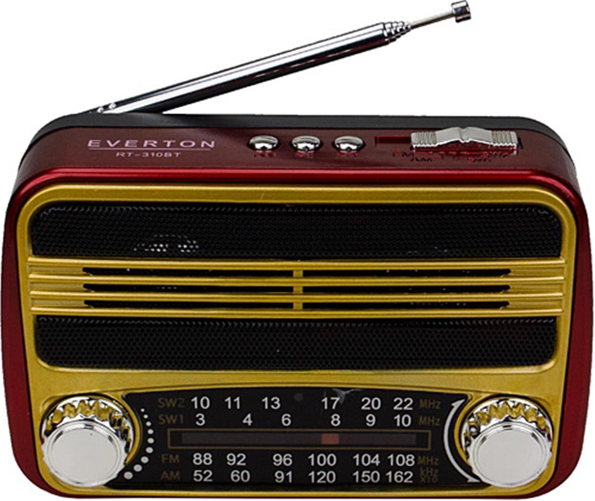 92400 Everton Rt-310bt Bluetooth Fm-Usb-Tf Card- Şarjlı Nostaljik Radyo - Görsel 1