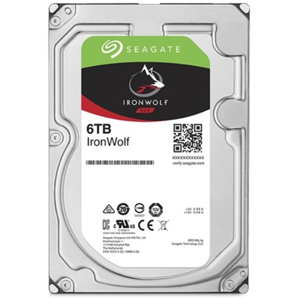 93008 Seagate 6TB Ironwolf 256MB 5400rpm 3.5" SATA 3.0 NAS ST6000VN001 Harddisk - Görsel 1