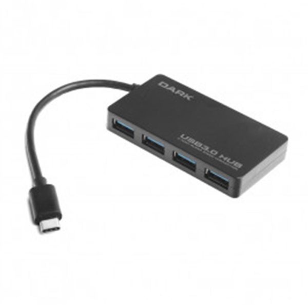 Dark Connect Master U31X4, USB3.1 Type-C to 4 Port Type-A HUB