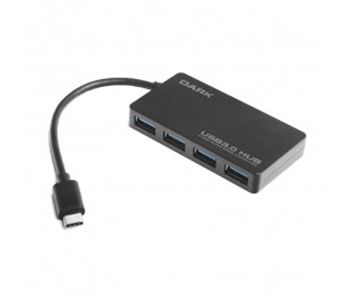 93177 Dark Connect Master U31X4, USB3.1 Type-C to 4 Port Type-A HUB - Görsel 1