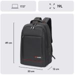 Mack MCC-007 17.3" Office USB Girişli Notebook Sırt Çantası Siyah (Dahili USB Şarj Portu)