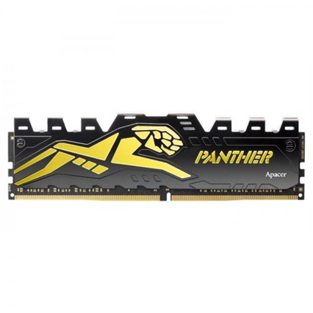 93411 Apacer Panther AH4U08G32C28Y7GAA-1 8GB (1x8GB) DDR4 3200MHz CL16 Black-Gold Gaming Ram - Görsel 1
