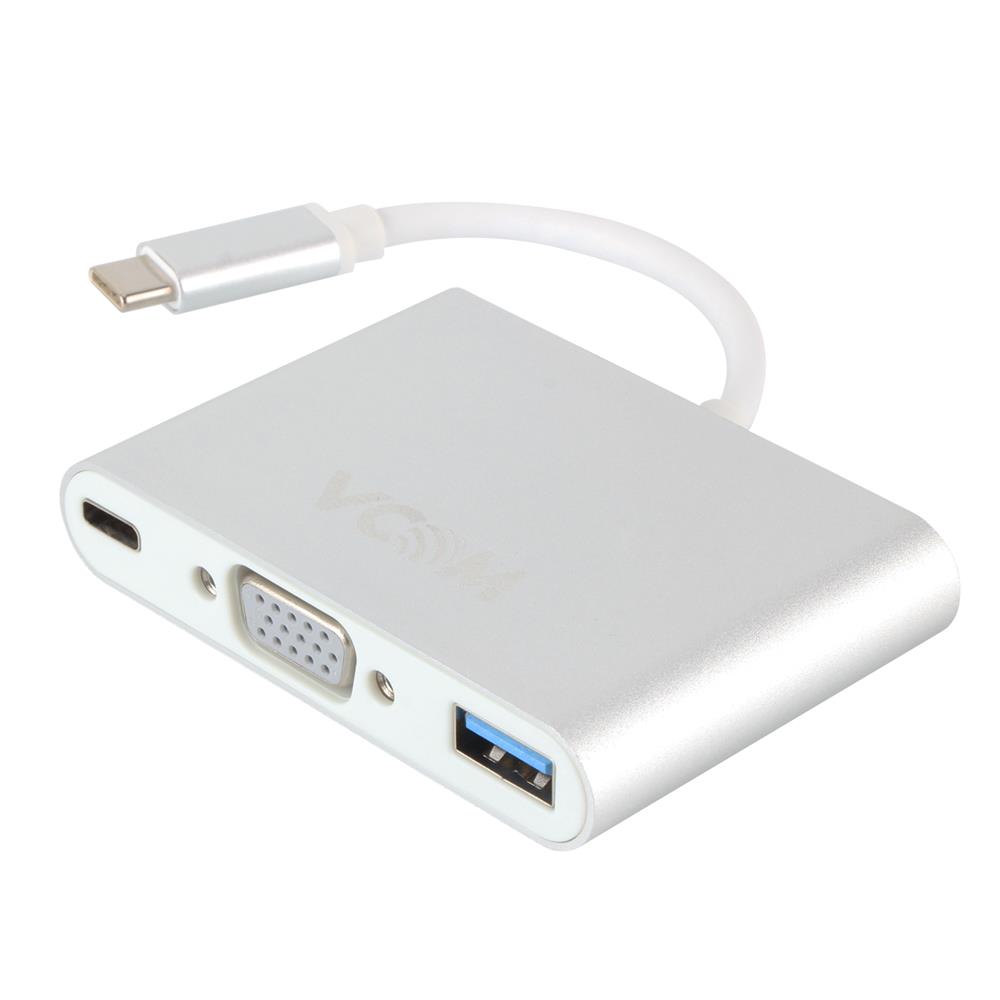 95367 Vcom CU426M Type-C-M To Vga-F Usb 3.0-F Type-C-F Çevirici - Görsel 1